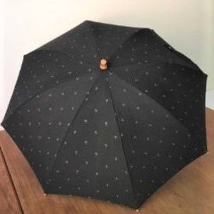 Japanese Parasol Embroidered Cloth Bamboo Handle